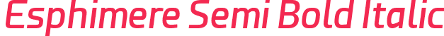 Esphimere Semi Bold Italic